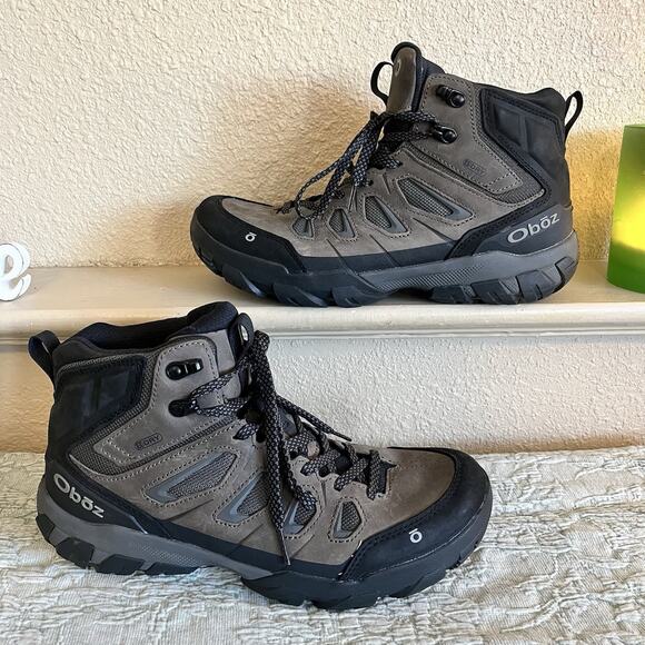 Oboz Men’s Sawtooth X Mid B-Dry Waterproof Hiking Boots Size 9.5 Charcoal - Picture 1 of 13